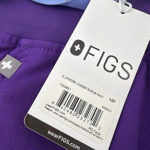 Figs Women's Digital Grape Zamora Jogger Scrub Pants Petite Size MP - Picture 7 of 14